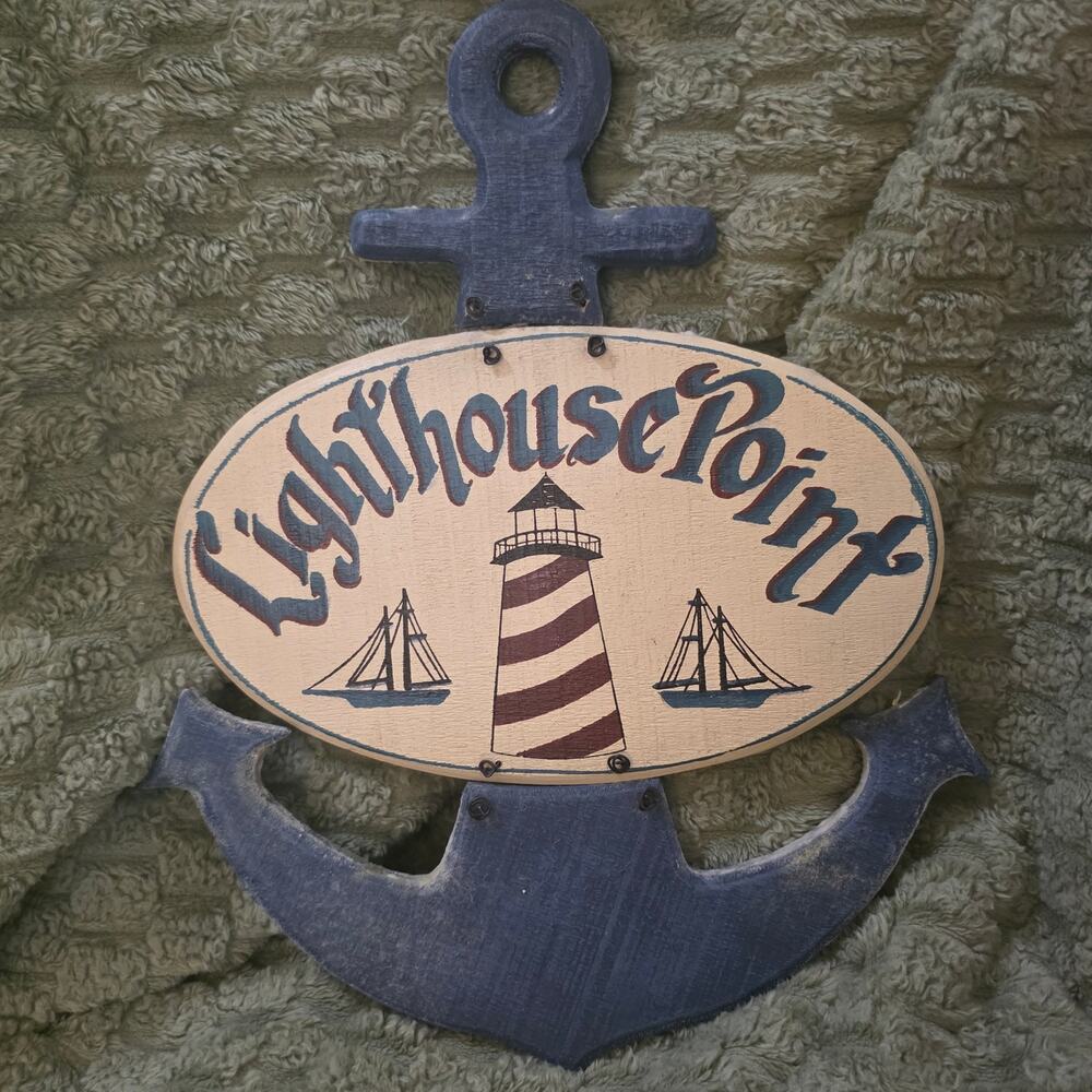 13 in Anchor Lighthouse Wall Decor Wood Paintable